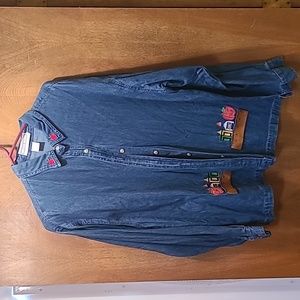 Long sleeved denim blouse